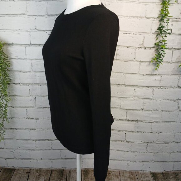 WOMENS FABLETICS BLACK SWEATER, BACKLESS, LONG SLEEVE, SIZE XS - Picture 3 of 8